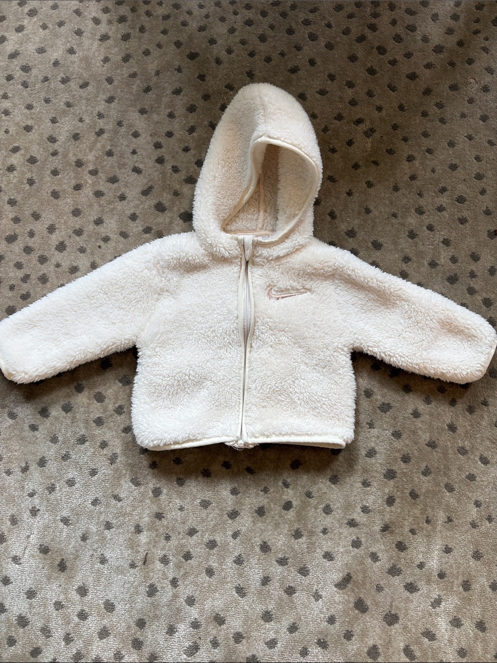 Nike Sherpa fleece zip up coat size 12 months